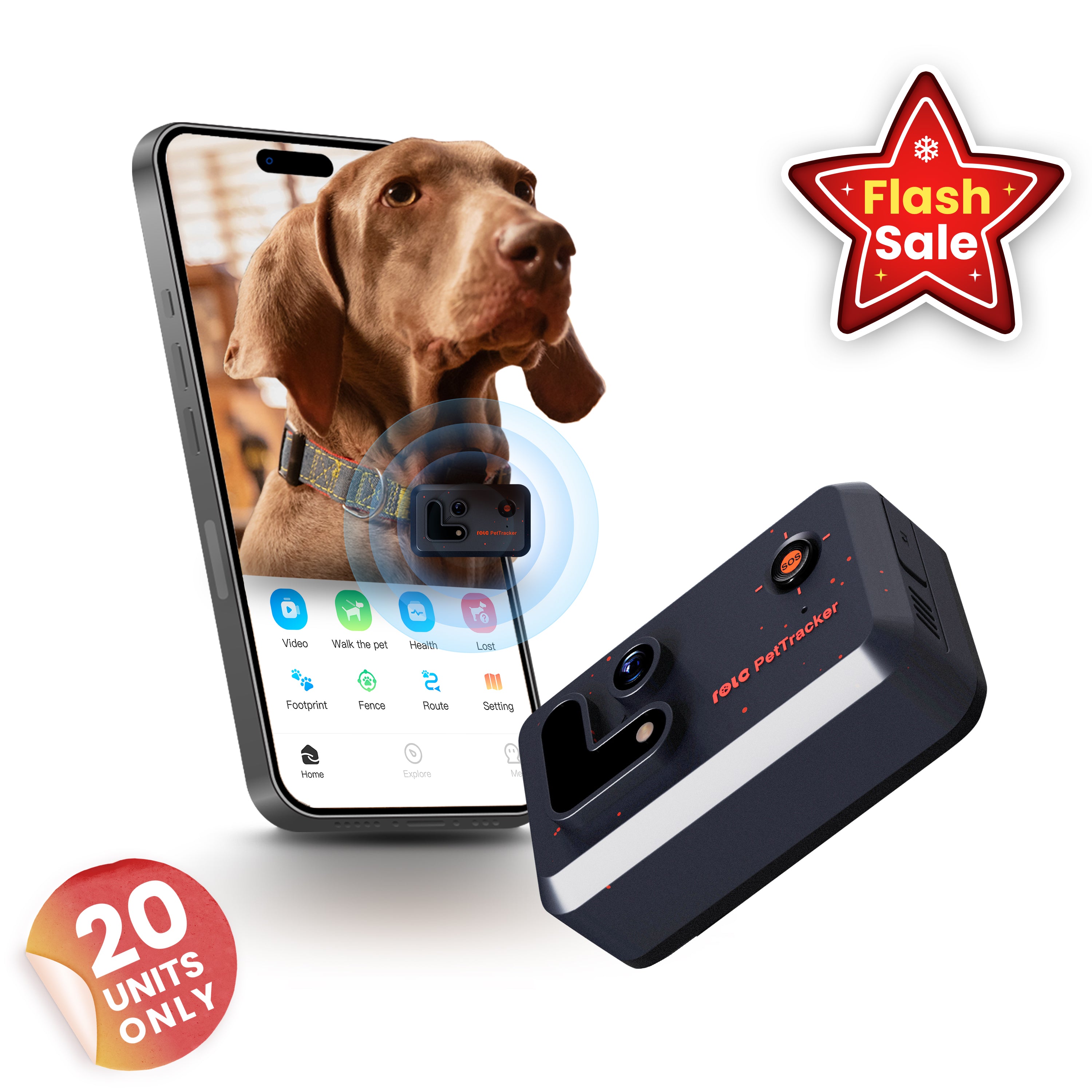 ROLA PetTracker-GPS Tracker with Camera