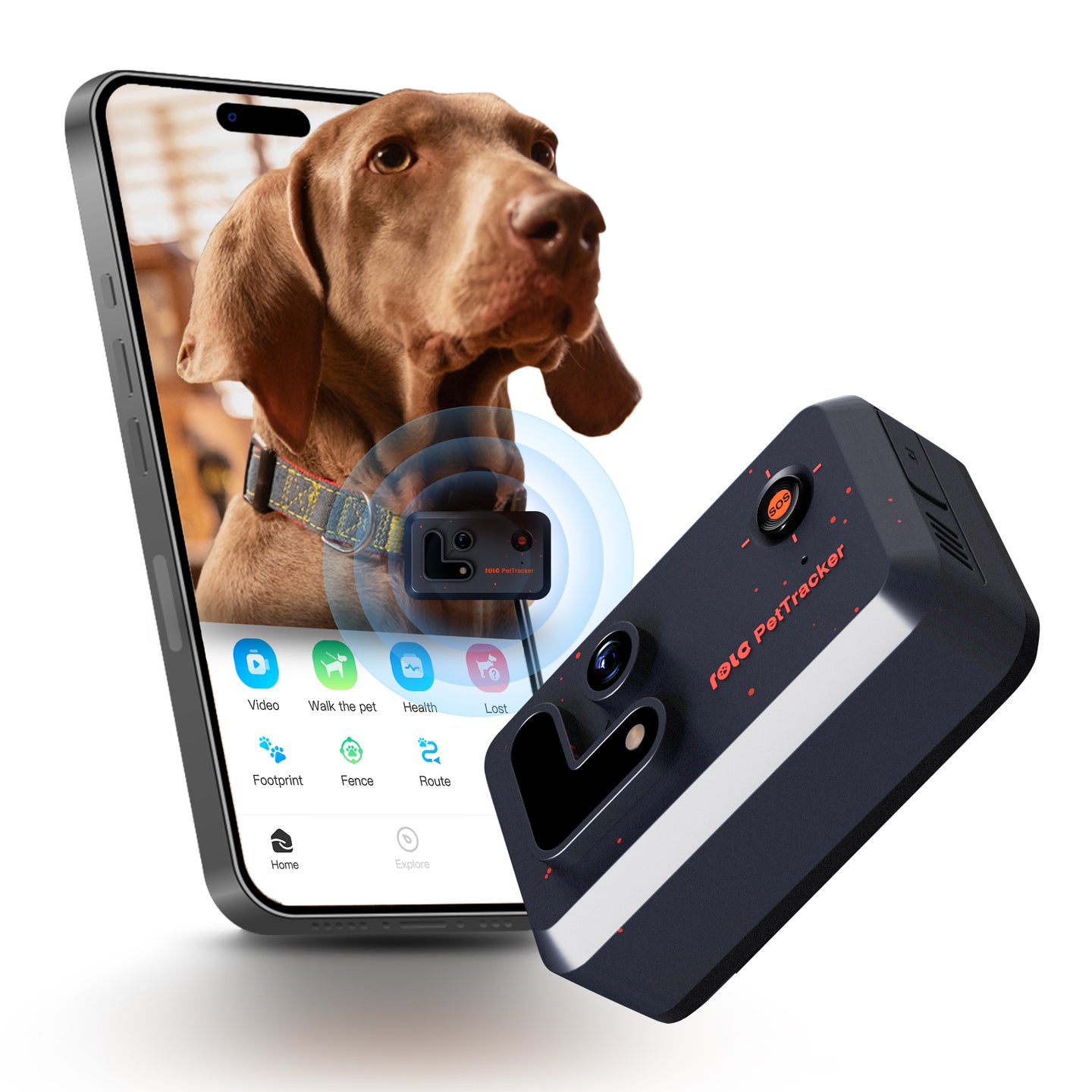 ROLA PetTracker -Dogs & Cats Collar GPS Tracker with Camera and Fence ...