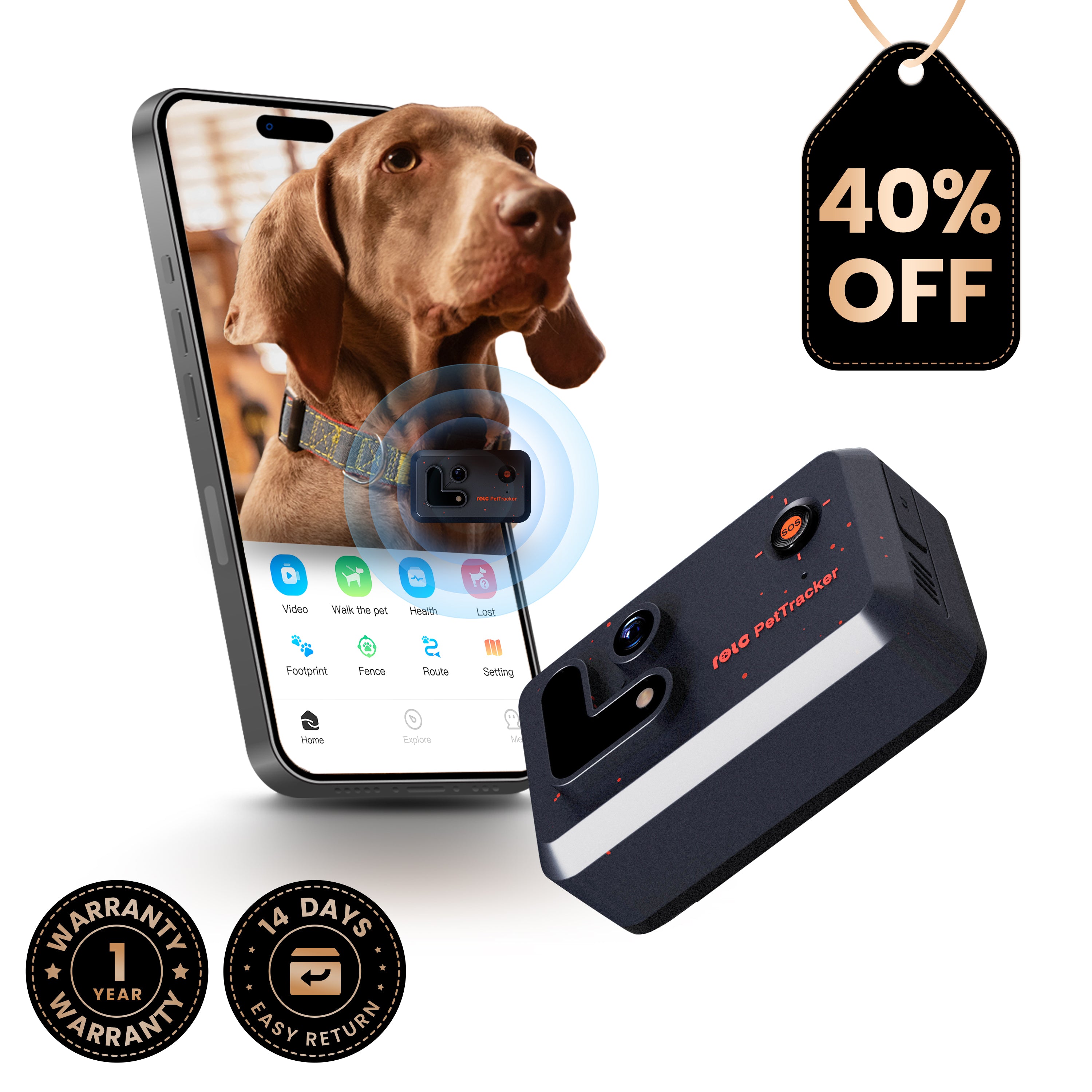 ROLA PetTracker-GPS Tracker with Camera