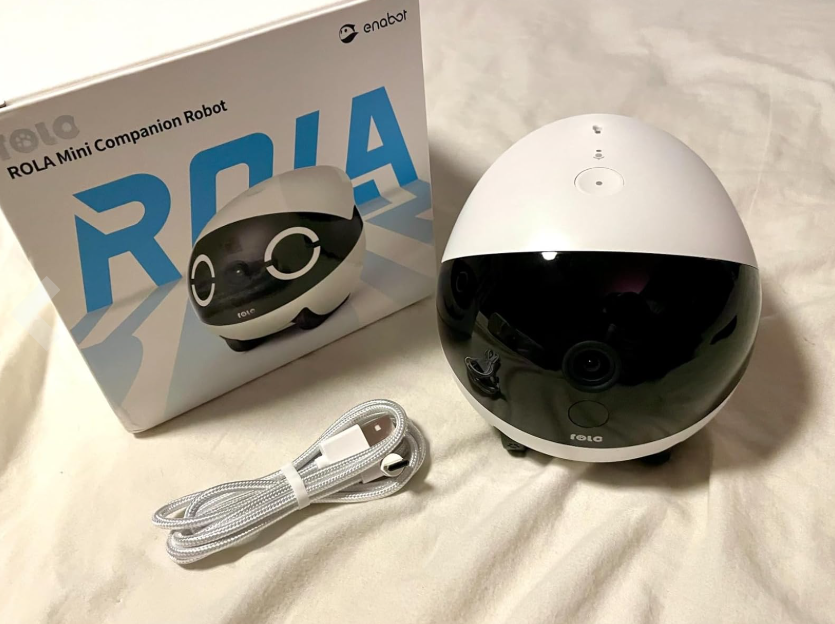ロボット enabot ROLA Mini Companion Robot ROLA Mini Pet Monitor – 2K Movable Camera & 2-Way Talk