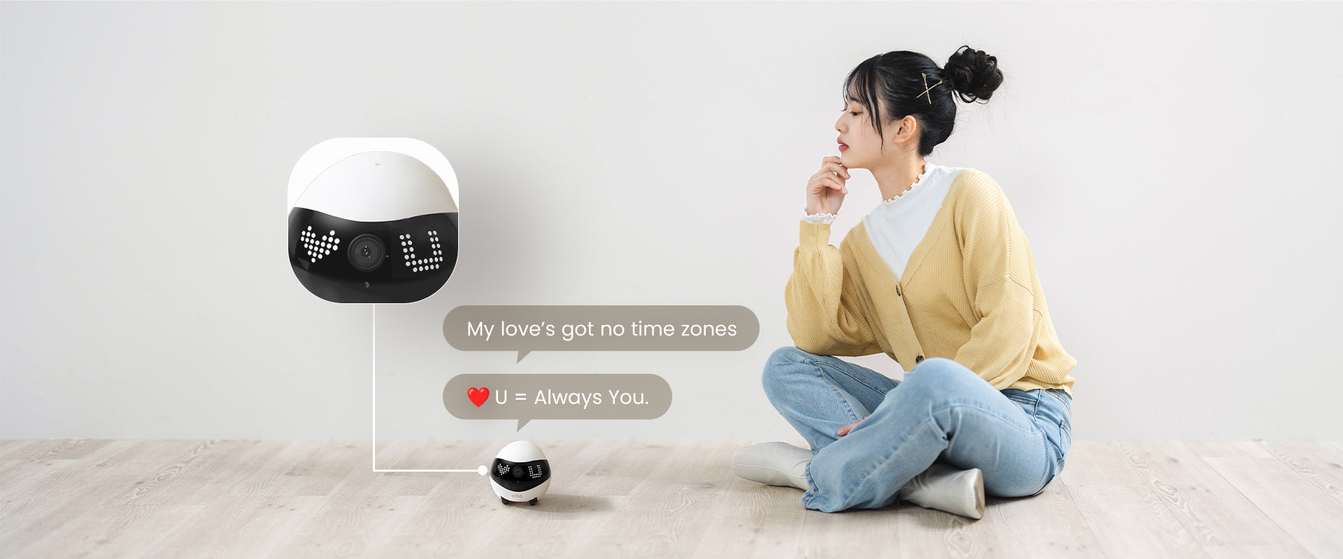 EBO Air 2-AI Companion Robot-Home Security Camera-Facial